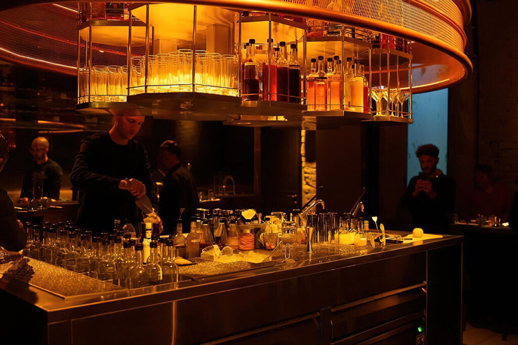 Барный остров в коктейльной лаборатории «7to1 Lab»